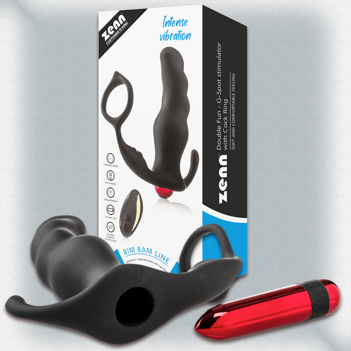 DOUBLE FUN - G-SPOT STIMULATOR WITH COCK RING #210058